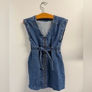 Blue Denim Sleeveless maternity Dress